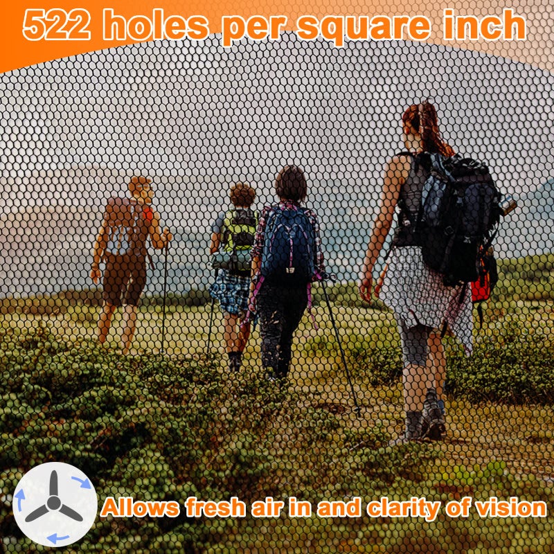 Benvo Mosquito Head Net Mesh, Face Neck Fly Netting Hood from Bugs Gnats Noseeums Screen Net for Any Outdoor Lover- with Carry Bags Fits Most Sizes of Hats Caps (2pcs, Khaki, Updated Big Net) - Image 4